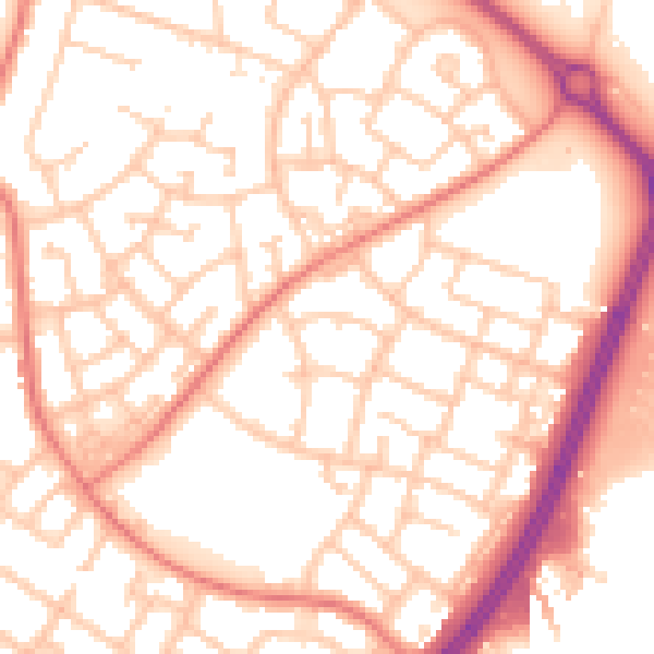Daytime road noise heatmap for L32 6QR