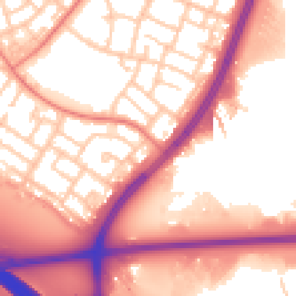 Daytime road noise heatmap for L32 7PS