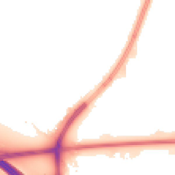 Night-time road noise heatmap for L32 7PS