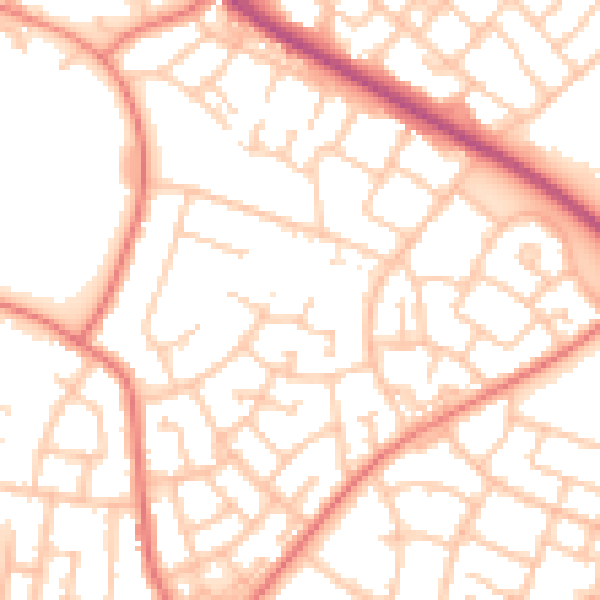 Daytime road noise heatmap for L32 9SF