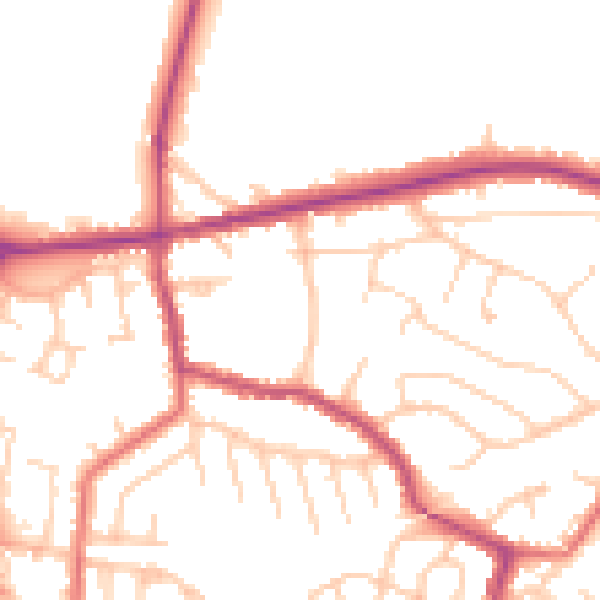 Daytime road noise heatmap for L34 2QN