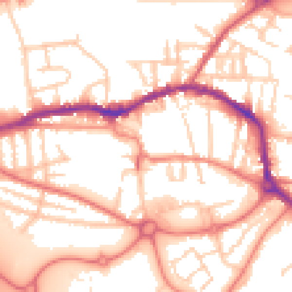 Daytime road noise heatmap for L34 5SB