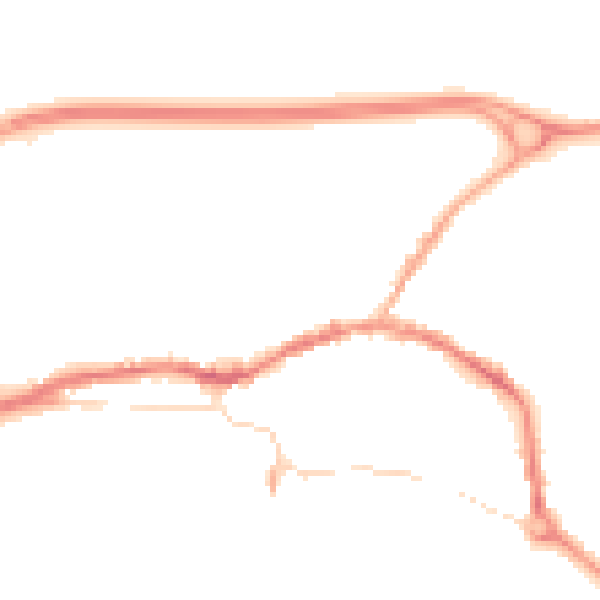 Night-time road noise heatmap for L34 6HB