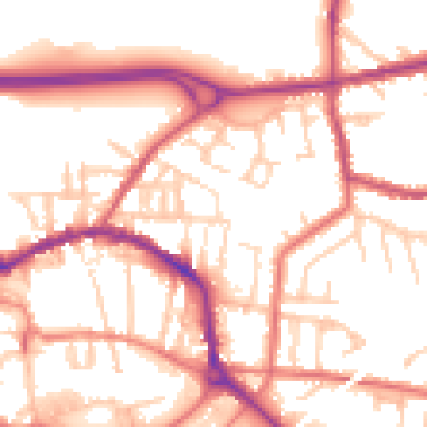 Daytime road noise heatmap for L34 6HY