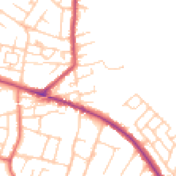 Daytime road noise heatmap for L35 0LD