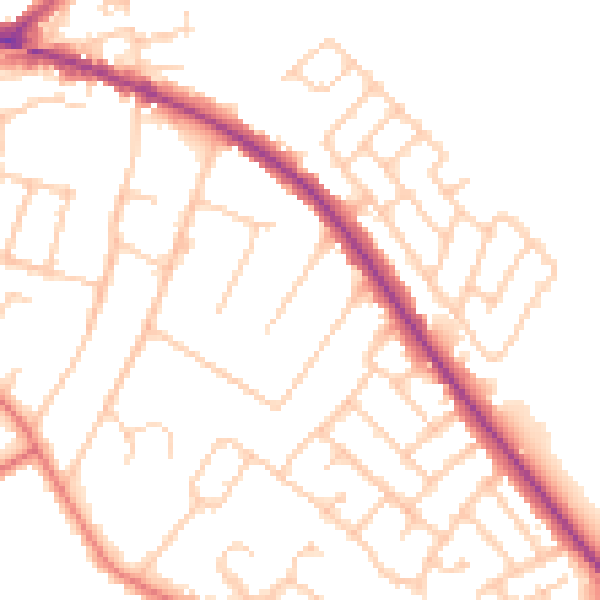 Daytime road noise heatmap for L35 0PA