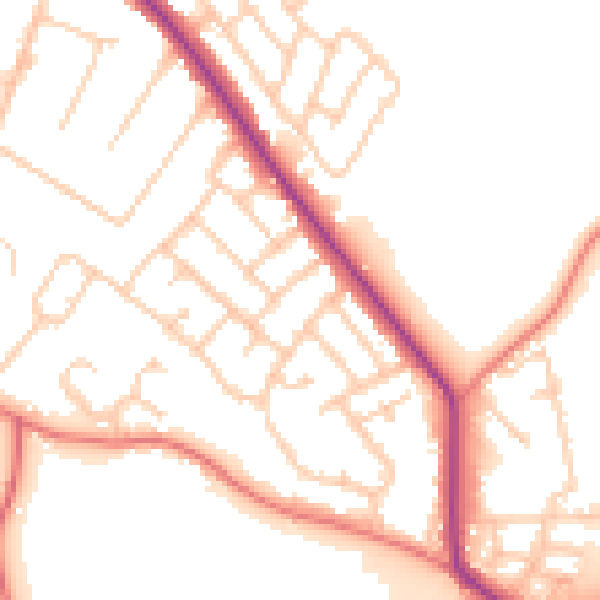 Daytime road noise heatmap for L35 0QS