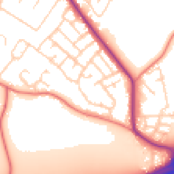 Daytime road noise heatmap for L35 0QT