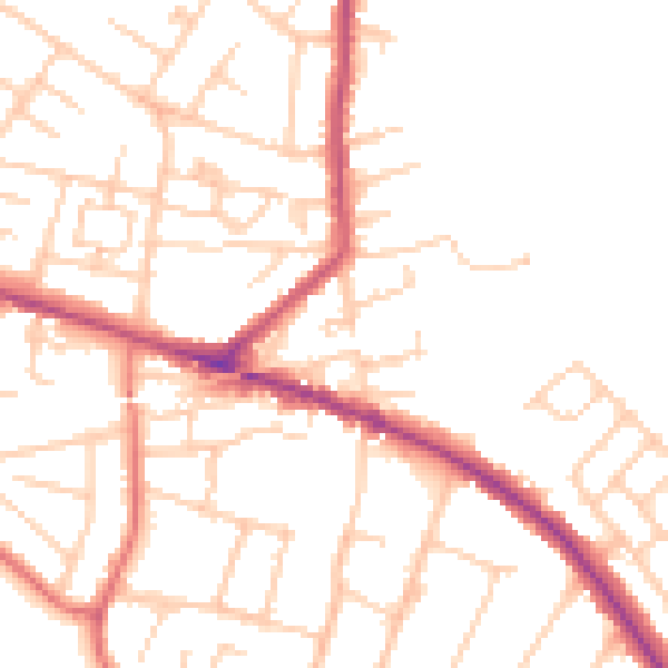 Daytime road noise heatmap for L35 4QR