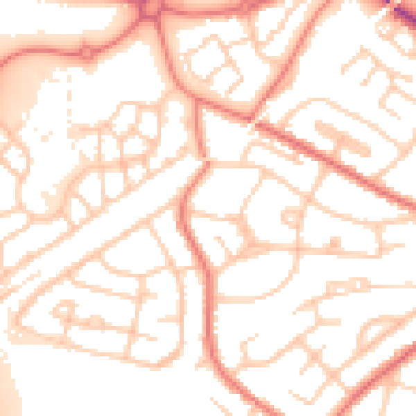 Daytime road noise heatmap for L35 5DN