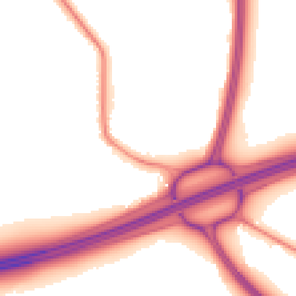 Night-time road noise heatmap for L35 6PX