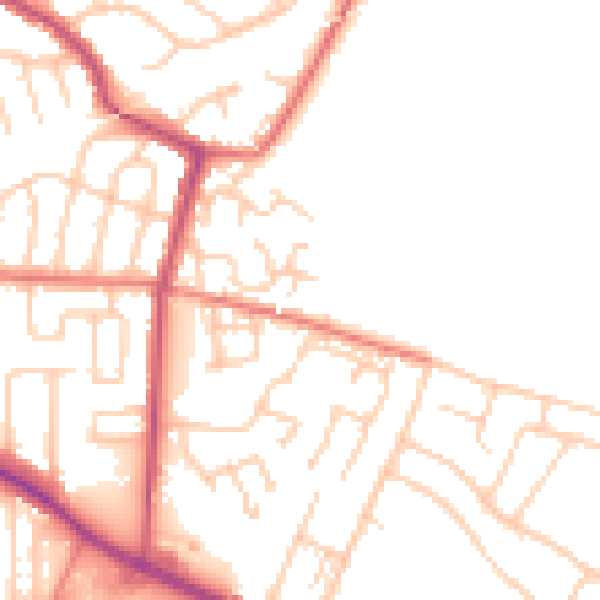 Daytime road noise heatmap for L35 7LY