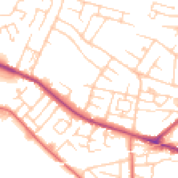 Daytime road noise heatmap for L35 8LE