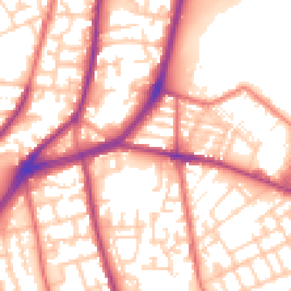 Daytime road noise heatmap for L4 0RB