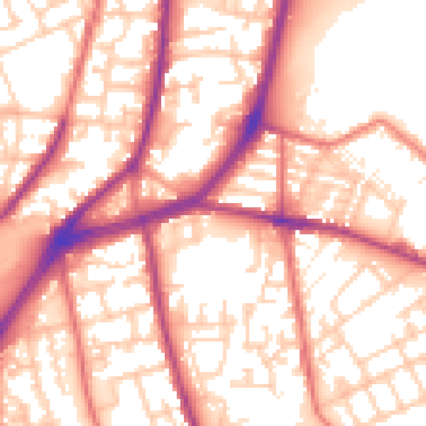 Daytime road noise heatmap for L4 0RF