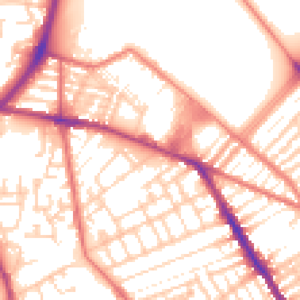 Daytime road noise heatmap for L4 0RG