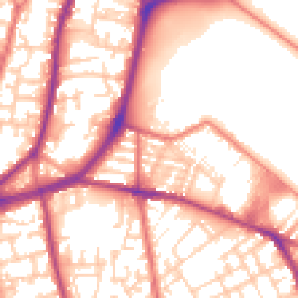 Daytime road noise heatmap for L4 0RH