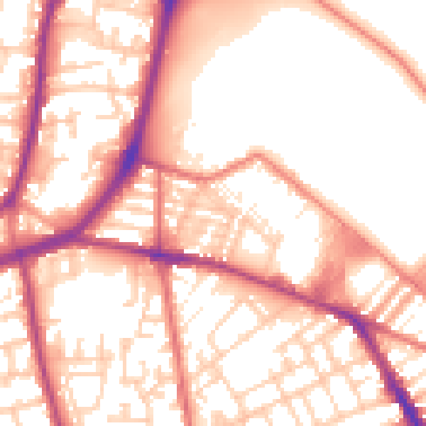 Daytime road noise heatmap for L4 0RX