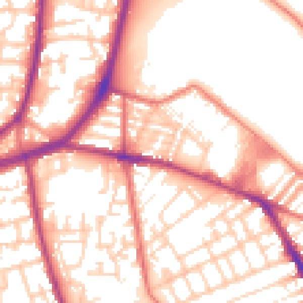 Daytime road noise heatmap for L4 0SD