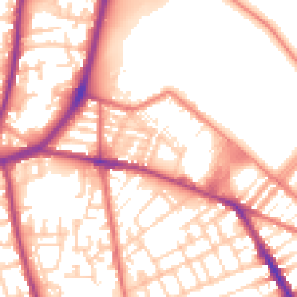 Daytime road noise heatmap for L4 0SH