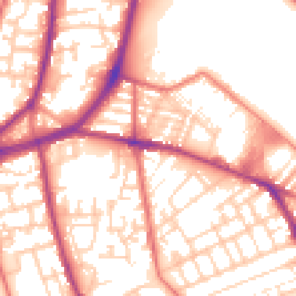 Daytime road noise heatmap for L4 0SJ