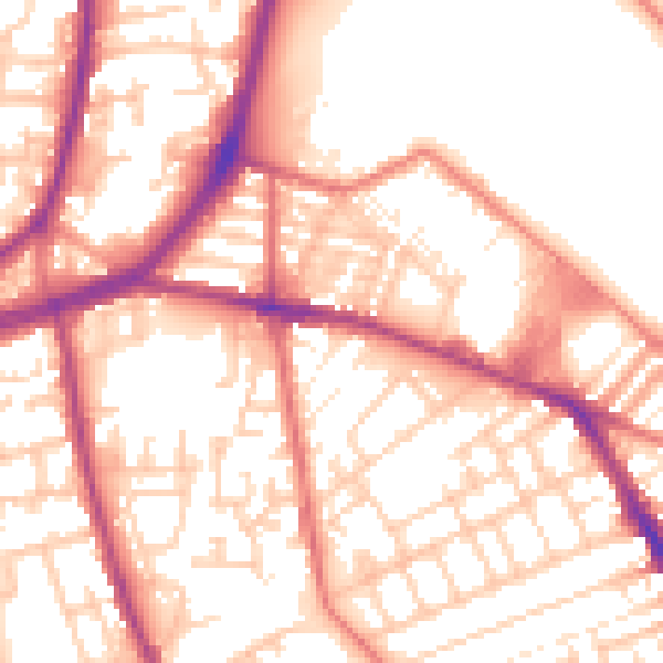 Daytime road noise heatmap for L4 0SL