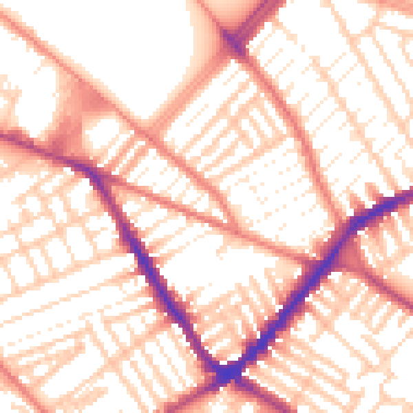 Daytime road noise heatmap for L4 0SS