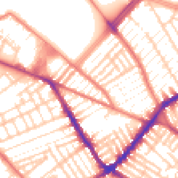 Daytime road noise heatmap for L4 0SU