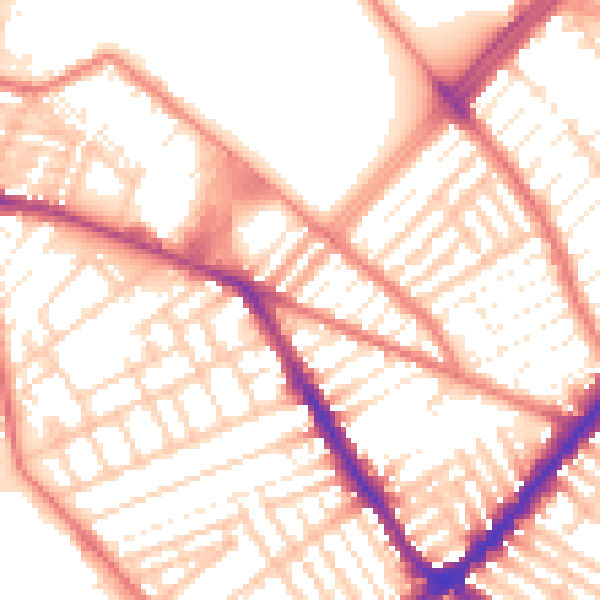 Daytime road noise heatmap for L4 0SX