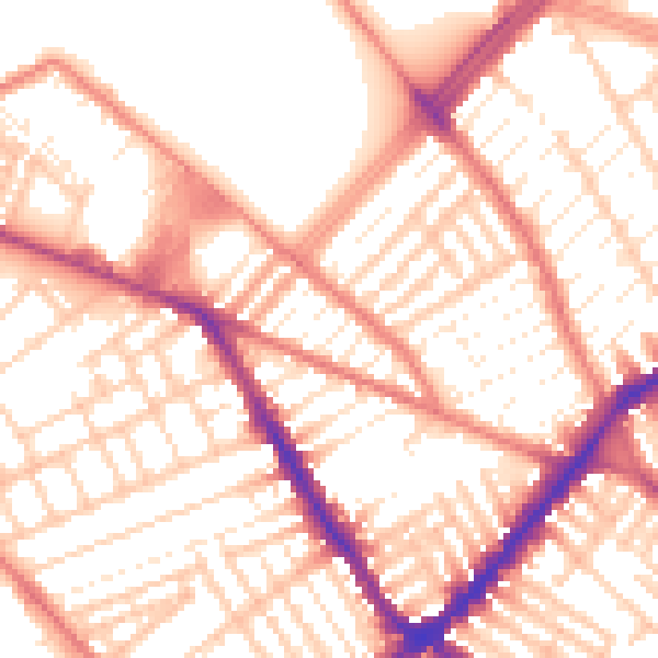 Daytime road noise heatmap for L4 0TA