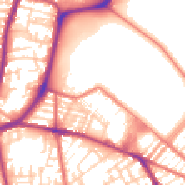 Daytime road noise heatmap for L4 0TE
