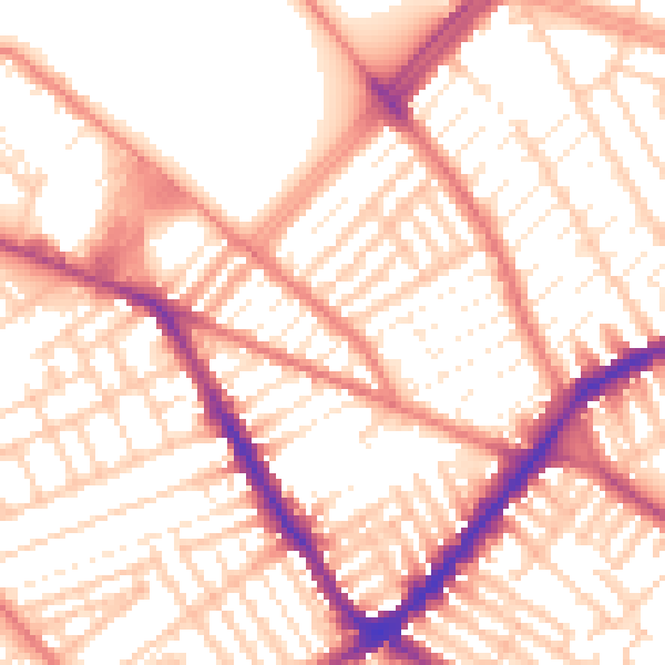Daytime road noise heatmap for L4 0TL