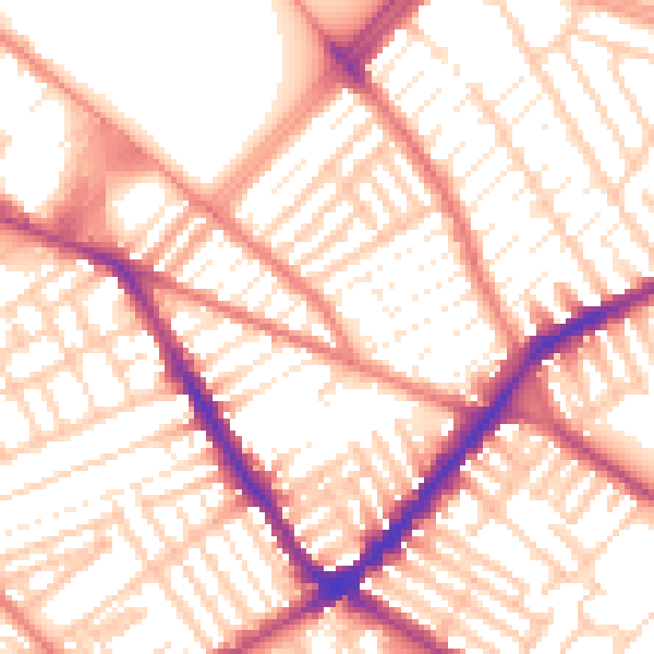Daytime road noise heatmap for L4 0TN