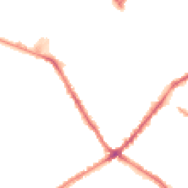 Night-time road noise heatmap for L4 0TY