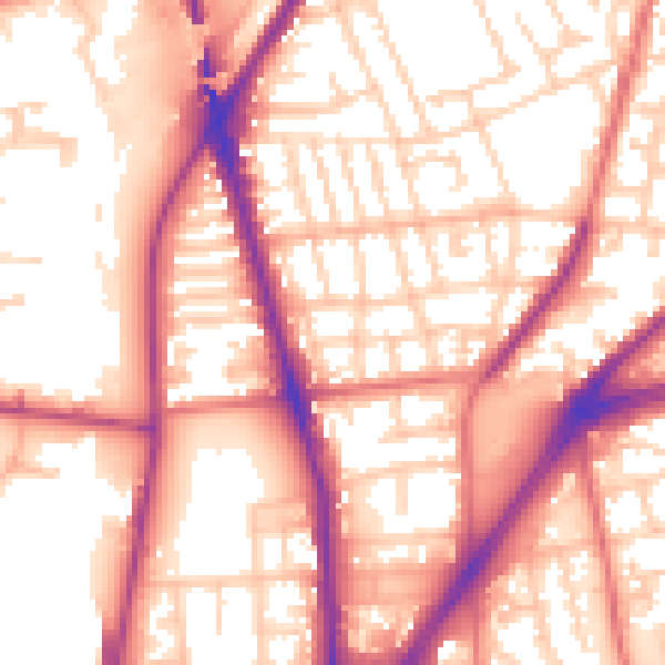 Daytime road noise heatmap for L4 1AD