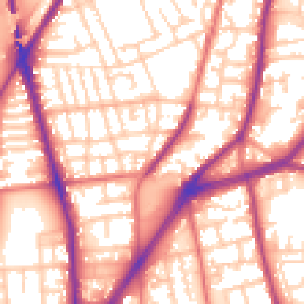 Daytime road noise heatmap for L4 1AJ