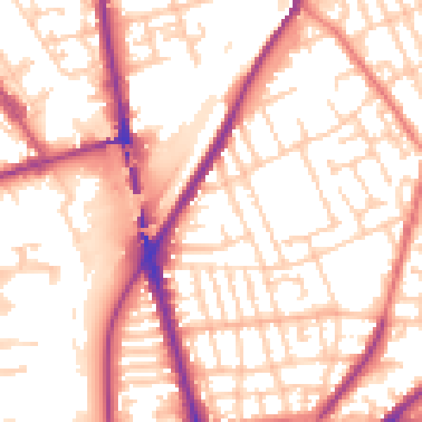 Daytime road noise heatmap for L4 1RS