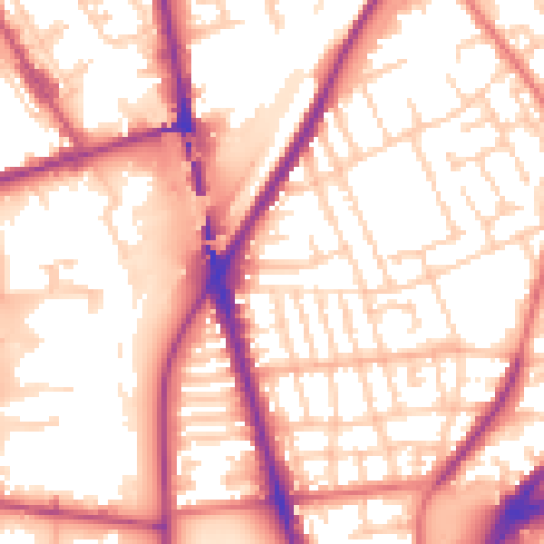 Daytime road noise heatmap for L4 1RW