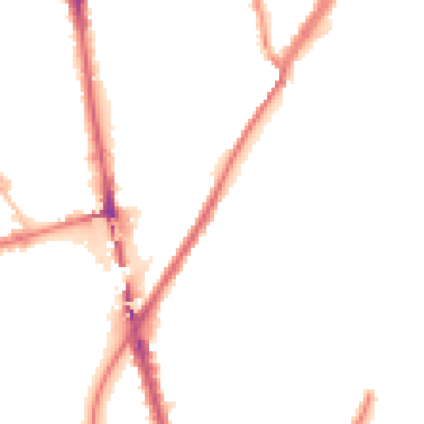 Night-time road noise heatmap for L4 1UJ