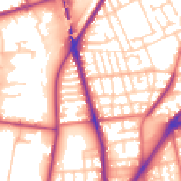 Daytime road noise heatmap for L4 1YA