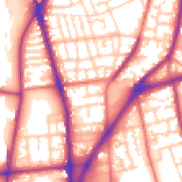 Daytime road noise heatmap for L4 1YQ