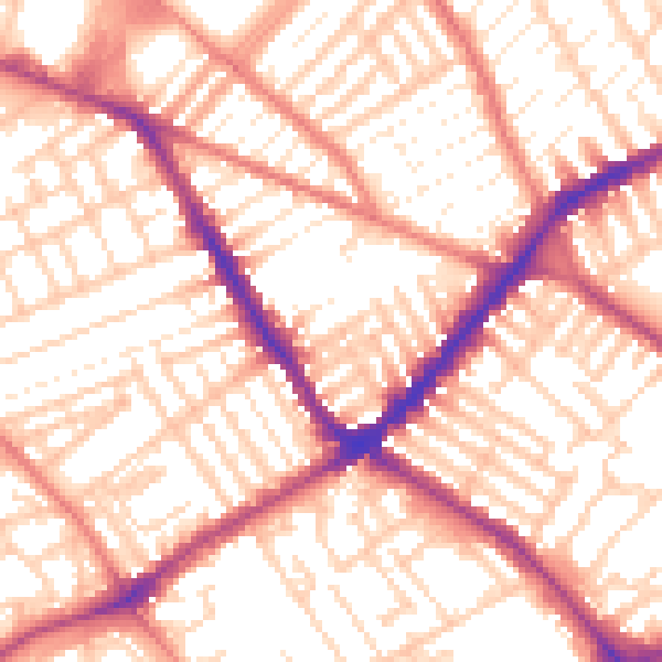 Daytime road noise heatmap for L4 2QN