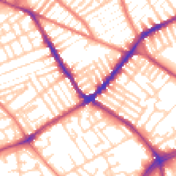 Daytime road noise heatmap for L4 2QR