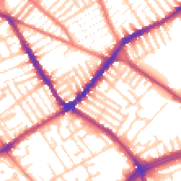 Daytime road noise heatmap for L4 2QX