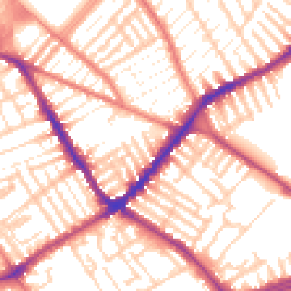 Daytime road noise heatmap for L4 2RL