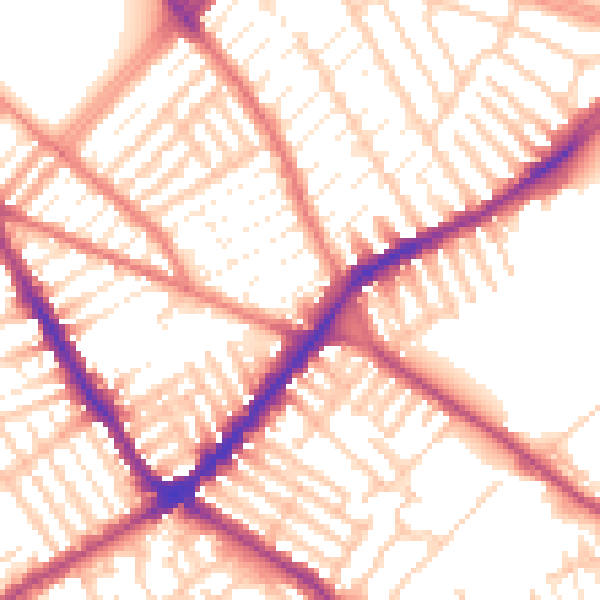 Daytime road noise heatmap for L4 2RS