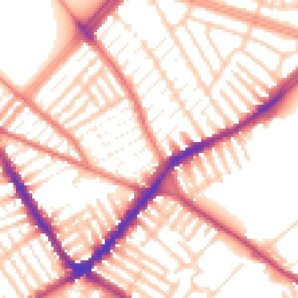 Daytime road noise heatmap for L4 2RT