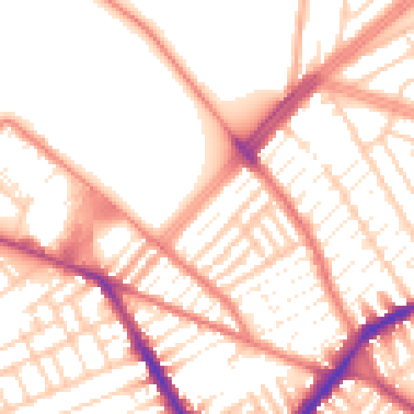 Daytime road noise heatmap for L4 2SP
