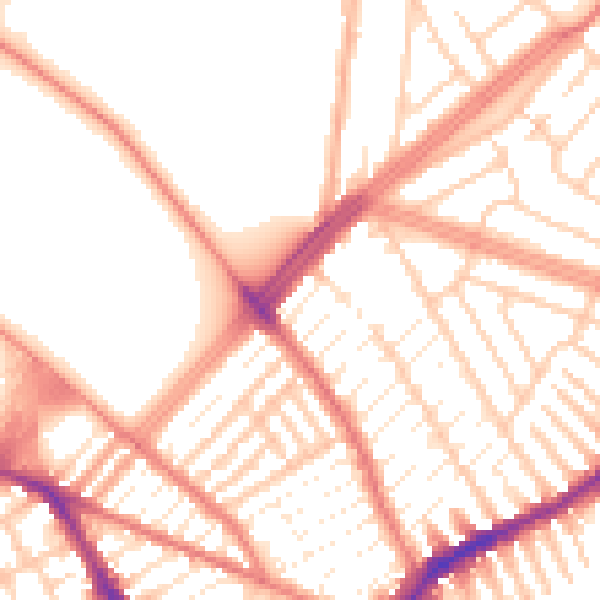 Daytime road noise heatmap for L4 2SR