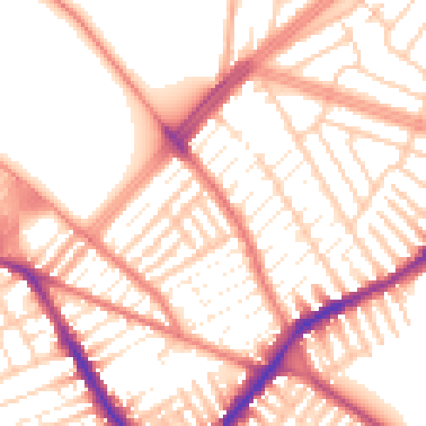 Daytime road noise heatmap for L4 2SX
